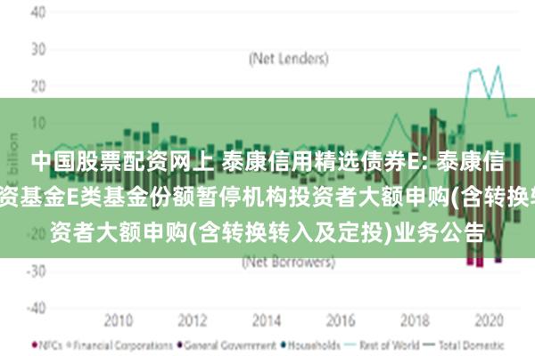 中国股票配资网上 泰康信用精选债券E: 泰康信用精选债券型证券投资基金E类基金份额暂停机构投资者大额申购(含转换转入及定投)业务公告
