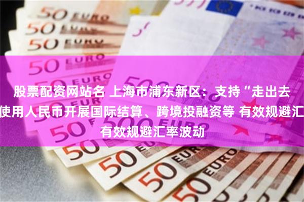 股票配资网站名 上海市浦东新区：支持“走出去”企业使用人民币开展国际结算、跨境投融资等 有效规避汇率波动