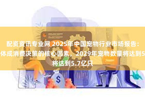 配资资讯专业网 2025年中国宠物行业市场报告：社交媒体成消费决策的核心因素，2029年宠物数量将达到5.7亿只