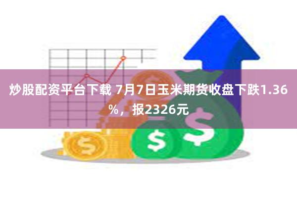 炒股配资平台下载 7月7日玉米期货收盘下跌1.36%，报2326元
