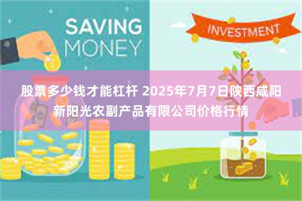 股票多少钱才能杠杆 2025年7月7日陕西咸阳新阳光农副产品有限公司价格行情