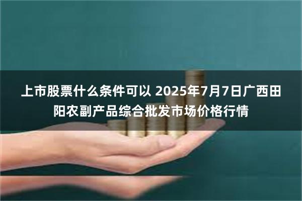 上市股票什么条件可以 2025年7月7日广西田阳农副产品综合批发市场价格行情