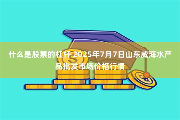 什么是股票的杠杆 2025年7月7日山东威海水产品批发市场价格行情