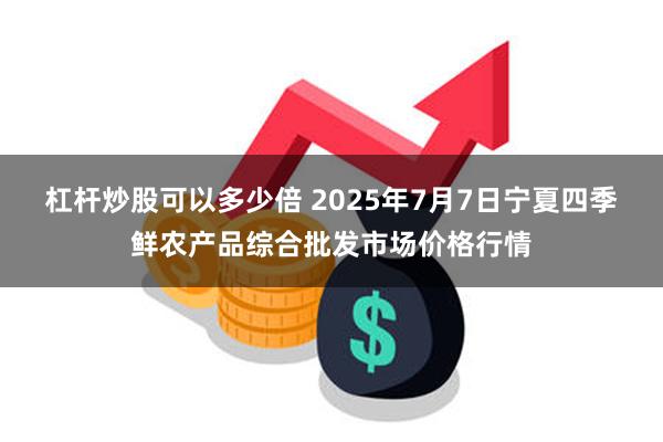 杠杆炒股可以多少倍 2025年7月7日宁夏四季鲜农产品综合批发市场价格行情