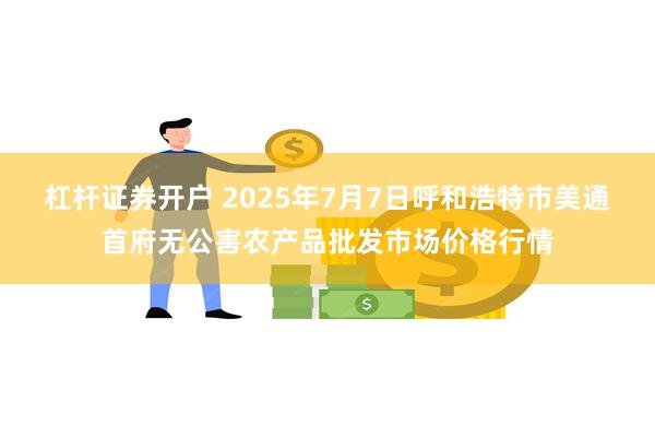 杠杆证券开户 2025年7月7日呼和浩特市美通首府无公害农产品批发市场价格行情