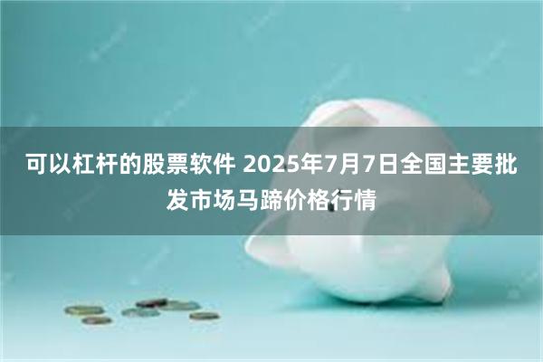 可以杠杆的股票软件 2025年7月7日全国主要批发市场马蹄价格行情