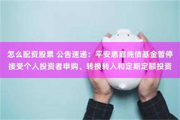 怎么配资股票 公告速递：平安惠嘉纯债基金暂停接受个人投资者申购、转换转入和定期定额投资