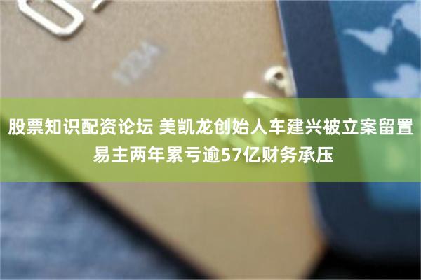股票知识配资论坛 美凯龙创始人车建兴被立案留置 易主两年累亏逾57亿财务承压