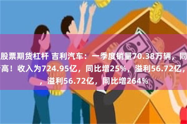 股票期货杠杆 吉利汽车：一季度销量70.38万辆，同比增48%创新高！收入为724.95亿，同比增25%，溢利56.72亿，同比增264%