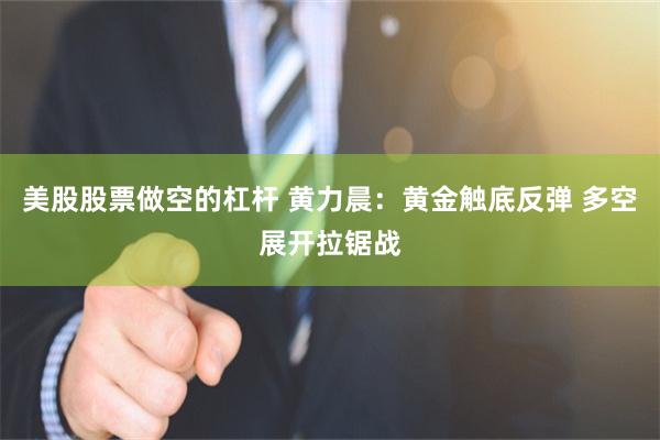 美股股票做空的杠杆 黄力晨：黄金触底反弹 多空展开拉锯战