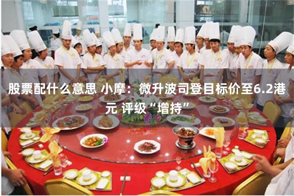 股票配什么意思 小摩:微升波司登目标价至6.2港元 评级“增持”