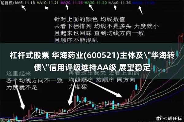 杠杆式股票 华海药业(600521)主体及＂华海转债＂信用评级维持AA级 展望稳定
