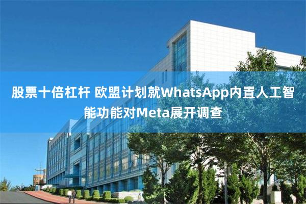 股票十倍杠杆 欧盟计划就WhatsApp内置人工智能功能对Meta展开调查