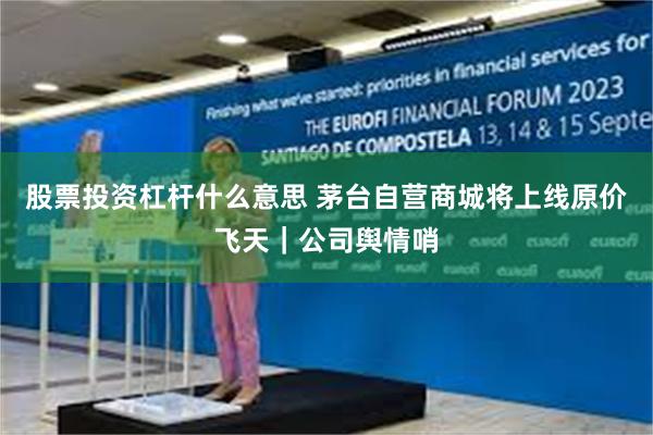股票投资杠杆什么意思 茅台自营商城将上线原价飞天｜公司舆情哨