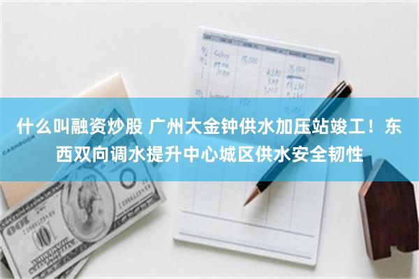 什么叫融资炒股 广州大金钟供水加压站竣工！东西双向调水提升中心城区供水安全韧性