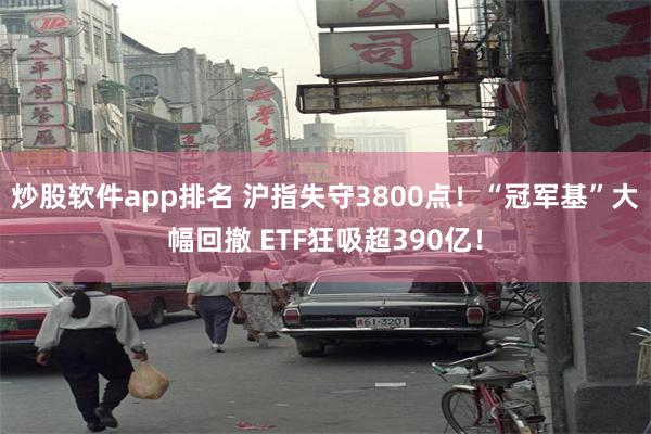 炒股软件app排名 沪指失守3800点！“冠军基”大幅回撤 ETF狂吸超390亿！