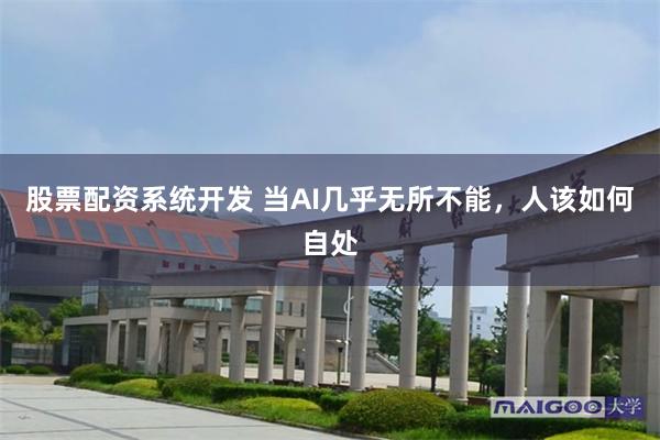 股票配资系统开发 当AI几乎无所不能，人该如何自处