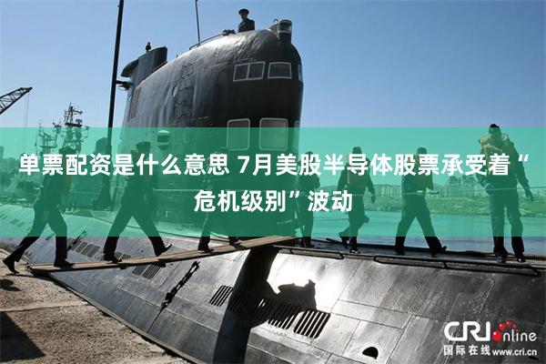 单票配资是什么意思 7月美股半导体股票承受着“危机级别”波动