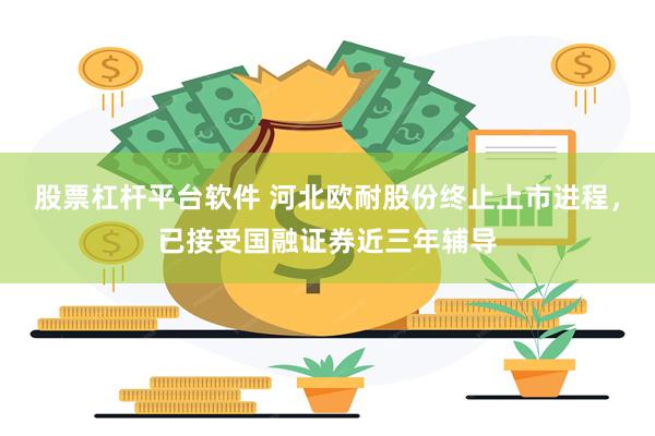 股票杠杆平台软件 河北欧耐股份终止上市进程，已接受国融证券近三年辅导