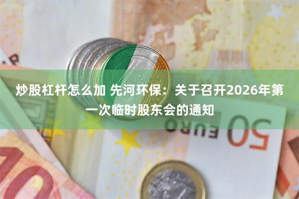 炒股杠杆怎么加 先河环保：关于召开2026年第一次临时股东会的通知